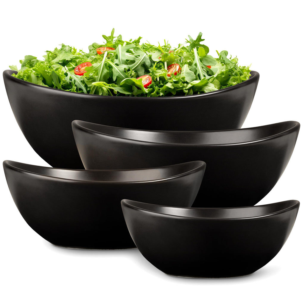 Home Beets Ceramic Serving Bowls for Entertaining, 10-18-28-40 Ounce, Microwave, Oven & Dishwasher Safe, Large Serving Dishes, Prep Salad Bowls for Thanksgiving Christmas, Set of 4
